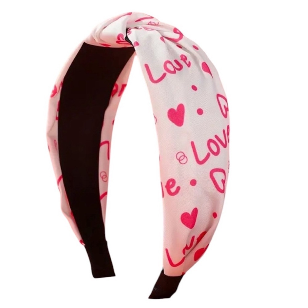 💖 3/$30 💖 Pink Heart Love Knotted Headband